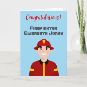Personalised Firefighter Avatar Card