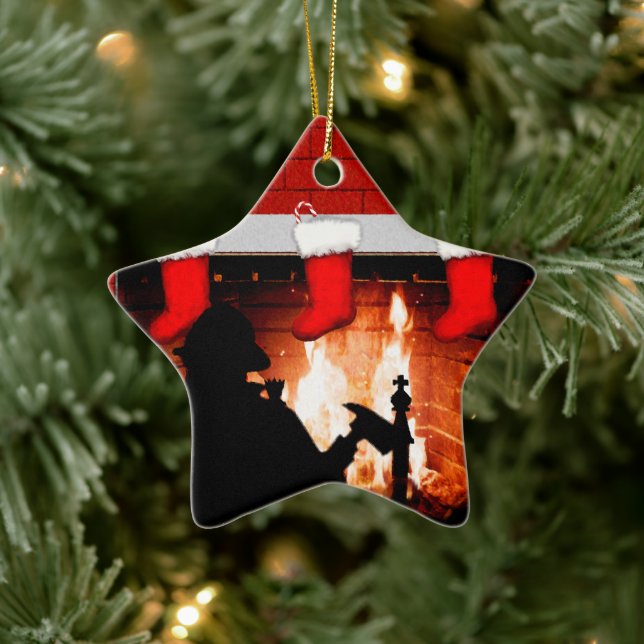 Personalised Firefighter Collectable Ceramic Ornament (Tree)
