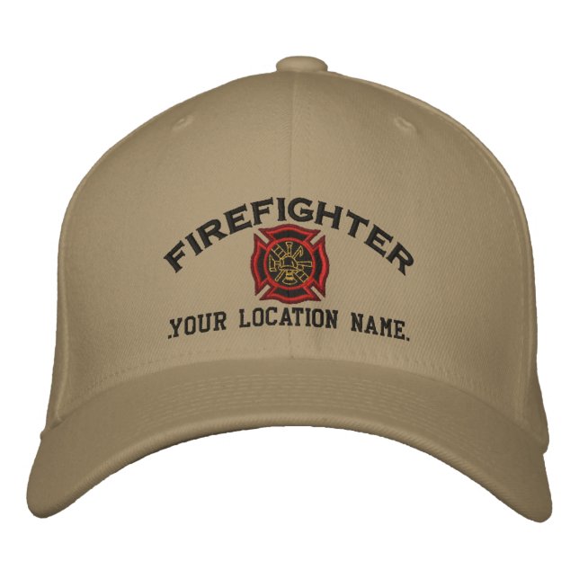 Personalised Firefighter Custom Cap Embroidery (Front)
