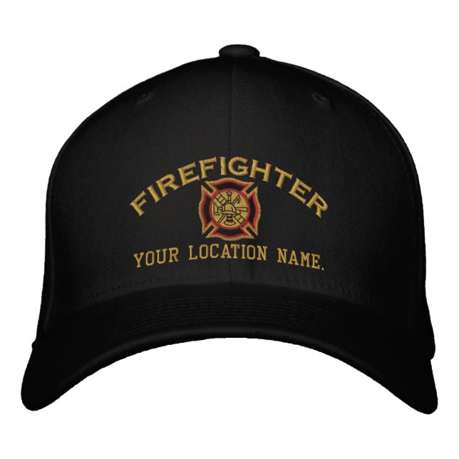 Personalised Firefighter Custom Cap Embroidery (Front)