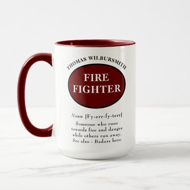 Personalised Firefighter Definition Mug (Left)