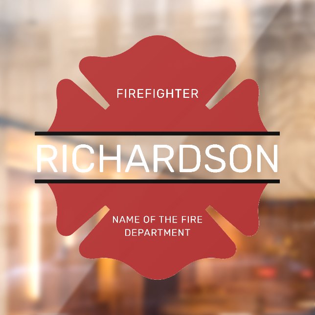 Personalised Firefighter Red Logo Symbol  (Sheet 2)