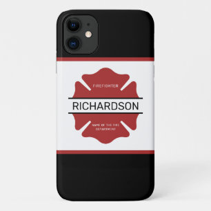 Personalised Firefighter Red Logo Symbol  iPhone 11 Case