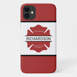 Personalised Firefighter Red Logo Symbol  iPhone 11 Case