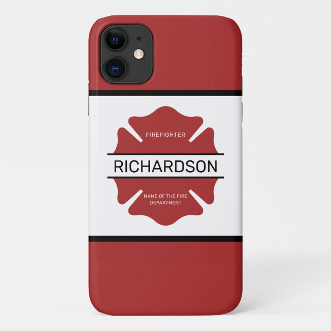 Personalised Firefighter Red Logo Symbol  Case-Mate iPhone Case (Back)
