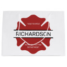 Personalised Firefighter Red Logo Symbol