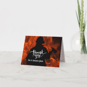 Personalised Firefighter Retirement Thank You Card