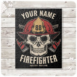 Personalised Firefighter Skull Fireman Fire Dept  Jigsaw Puzzle<br><div class="desc">Personalised Firefighter Skull Fireman Fire Department design - Skeleton with Red Helmet and Dual Axes. Customise with your Name,  Station/Dept Number and location.</div>