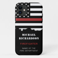 Personalised Firefighter Thin Red Line Fire Rescue