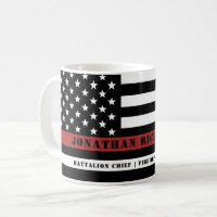 Personalised Firefighter Thin Red Line Fire Rescue