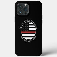 Personalised Firefighter Thin Red Line USA Flag