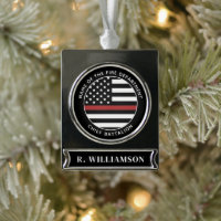Personalised Firefighter Thin Red Line USA Flag