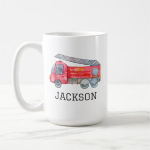 Personalised Firetruck birthday Party Coffee Mug