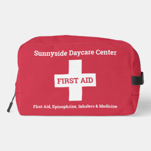Personalised First Aid Kit Medicine Red Tote Bag