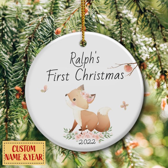 Personalised First, Baby's First Christmas Ceramic Ornament (Creator Uploaded)
