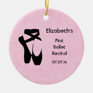Personalised First Ballet Recital Keepsake Ceramic Ornament