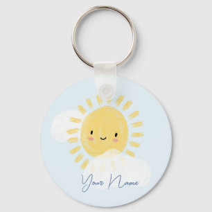 Personalised First Birthday Baby Shower Sunshine Key Ring
