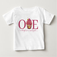 Personalised First Birthday Cupcake Baby T-Shirt