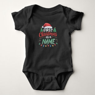Personalised First Christmas As A Family Matching Baby Bodysuit