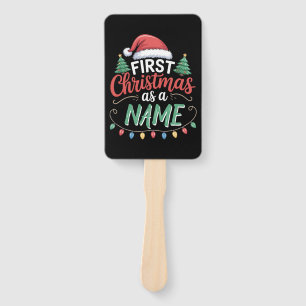 Personalised First Christmas As A Family Matching  Hand Fan