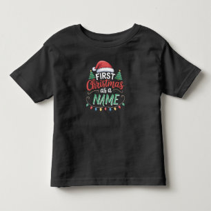 Personalised First Christmas As A Family Matching Toddler T-Shirt
