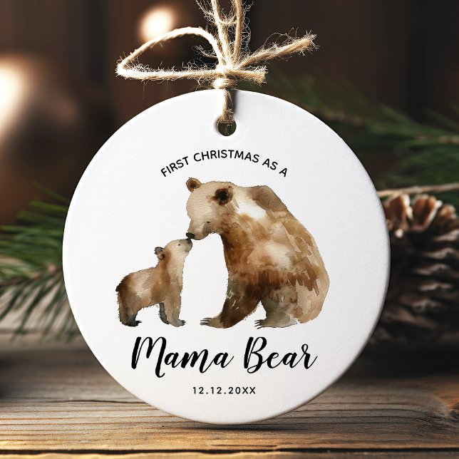 Personalised First Christmas as a mother Ceramic Ornament (Creator Uploaded)