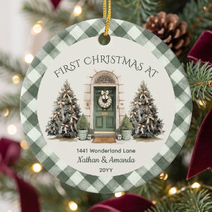 Personalised First Christmas At Our New Home Ceramic Ornament