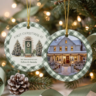 Personalised First Christmas At Our New Home Ceramic Ornament