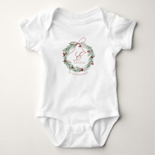 Personalised first Christmas Baby Bodysuit
