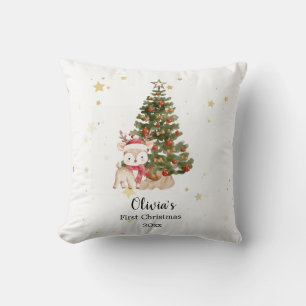 Personalised First Christmas Baby Pillow