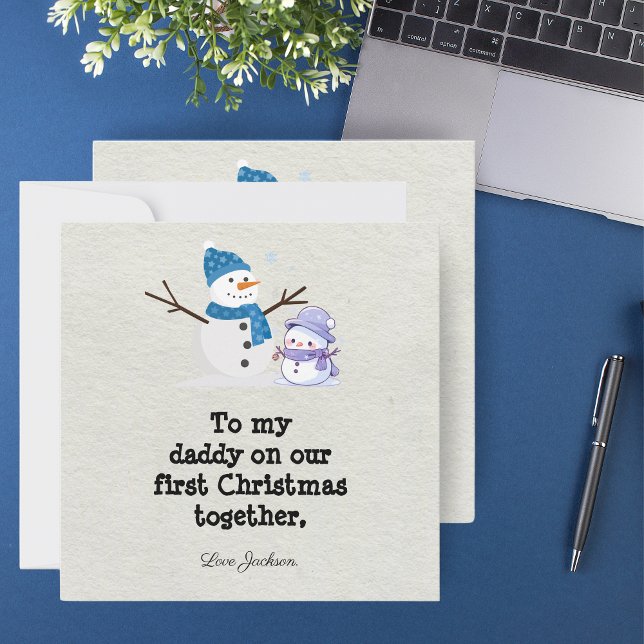 Personalised First Christmas Card for New Dad (Personalized First Christmas Card for New Dad)