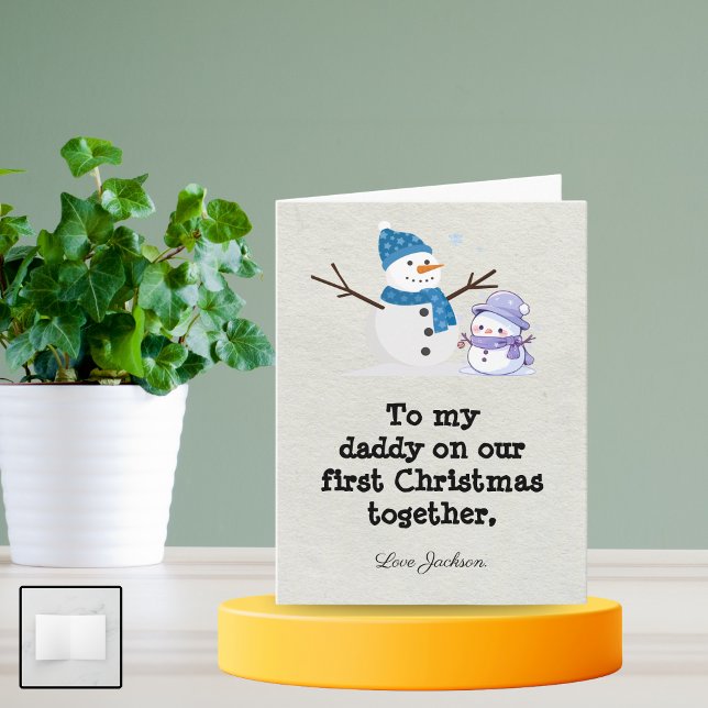 Personalised First Christmas Card for New Dad (Personalized First Christmas Card for New Dad)