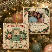 Personalised First Christmas Engaged 2026 Photo
