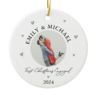 Personalised First Christmas Engaged Festive Photo