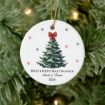 Personalised First Christmas Engagement Ornament<br><div class="desc">Celebrate love’s newest chapter with our First Christmas Engagement Ornament – a beautiful keepsake to mark this unforgettable milestone. Perfect as an engagement gift, this charming ornament is ideal for couples spending their first Christmas engaged. Crafted with care, it makes a thoughtful souvenir gift they’ll treasure year after year. Whether...</div>