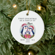 Personalised First Christmas - Family of Three