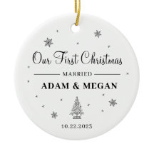 Personalised First Christmas Married Ornament