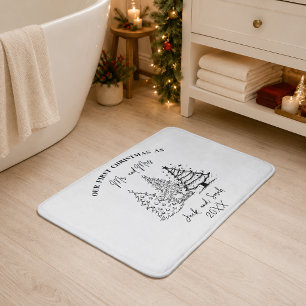 Personalised First Christmas Mr. and Mrs. Bath Mat