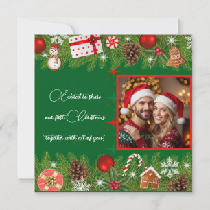 Personalised First Christmas Photo Holiday Card