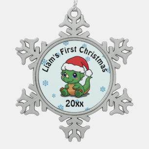 Personalised First Christmas Snowflake Ornament