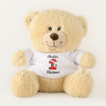 Personalised First Christmas Teddy Bear
