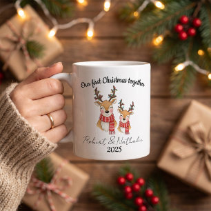Personalised first Christmas together newlywed mug