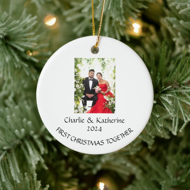 Personalised first christmas together ornament (Tree)