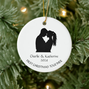 Personalised first christmas together ornament