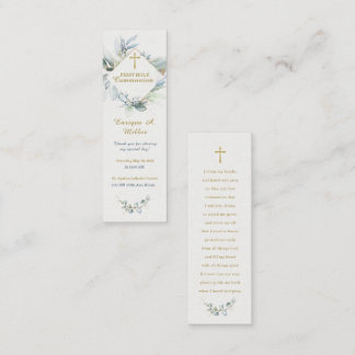 Personalised First Communion Prayer Card
