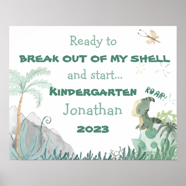 Personalised First Day of School 2023 Poster (Front)