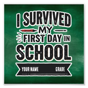 Personalised First Day of School Art Photo Print