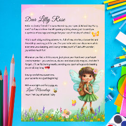 Personalised First Day of School Fairy Letter Invitation