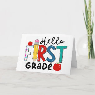 Personalised First Day of School Grade Card