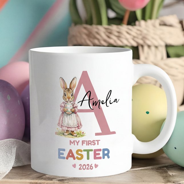 Personalised First Easter Girl Easter Rabbit  Coffee Mug (Creator Uploaded)
